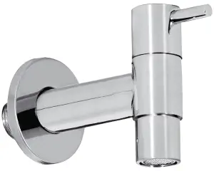 Tres Garden Tap with Aerator Modern Looking Cold Water Outdoor Chrome Plated