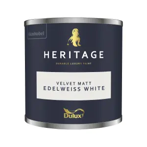 Dulux Heritage Velvet Matt - 125ml Tester Pot - Edelweiss White