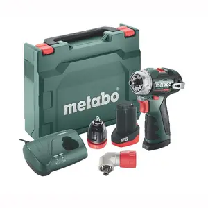 Metabo 12V PowerMaxx BS BL Q Brushless Right Angle Drill Screwdriver x1 2ah Set