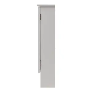 2-door White Shutter Wall Mounted Mirrored Bathroom Cabinet W 600 x D 150 x H 680 mm