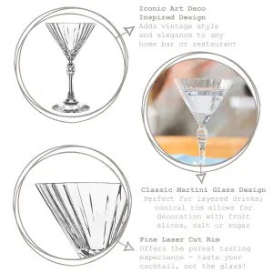 Bormioli Rocco - America '20s Martini Glasses - 155ml - Clear - Pack of 6