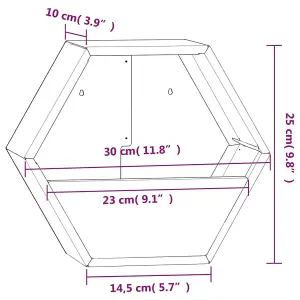 Berkfield Wall Planters 2 pcs Rusty Corten Steel 30x10x25 cm