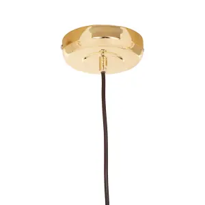 Interiors by Premier Leni Gold Finish Dome Pendant Light