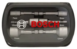 Bosch 6 Piece Metric 1/4" Hex Magnetic Tek Screw Nut Driver Setter 2608551079