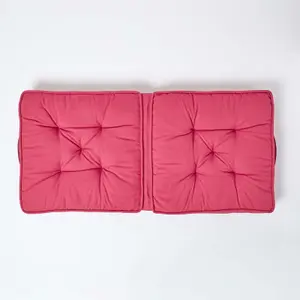 Homescapes Claret Red Cotton Travel Support Booster Cushion