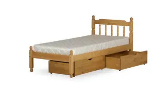 Colonial Waxed Pine Wooden Bed frame