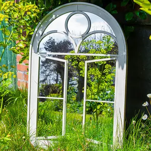 Woodside Acton Large Decorative Arched Outdoor Garden Mirror