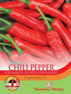 Pepper Chilli Cayennetta 1 Seed Packet (6 Seeds)