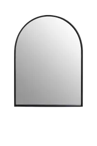 Interiors by Premier Trento Small Black Metal Wall Mirror