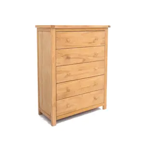 Lugo 5 Drawer Chest of Drawers Wood Knob