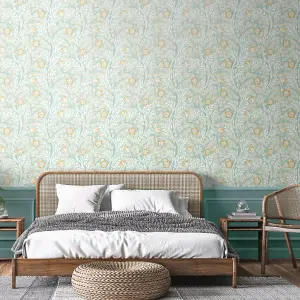 Hoopla Walls Rosehip Trail Seafoam Smooth Matt Wallpaper