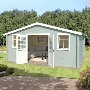 Lasita Osland Udo 300 - 4.8m x 3m - Traditional Style Log Cabin Summer House