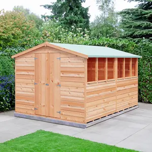 Garden Value 8 Ft. W x 10 Ft. D Overlap Apex Shed No