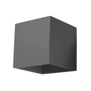 Quad Aluminium Anthracite 1 Light Classic Wall Light