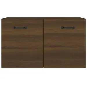 Berkfield Wall Cabinet Brown Oak 60x36.5x35 cm Engineered Wood