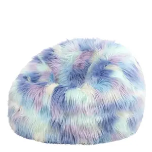 Icon Kids Faux Fur Fluffy Bean Bag Chair Unicorn