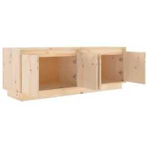 Berkfield TV Cabinet 110x34x40 cm Solid Wood Pine