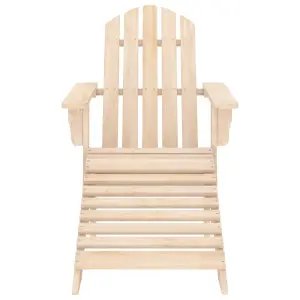 Berkfield Garden Adirondack Chair with Ottoman Solid Fir Wood