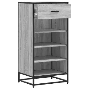 Berkfield Shoe Rack Grey Sonoma 48x38x97.5 cm Engineered Wood