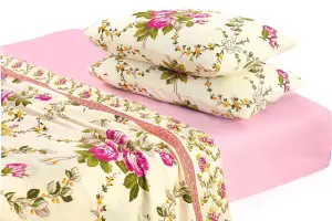 Olivia Brushed Cotton Flannelette Floral Sheet Set