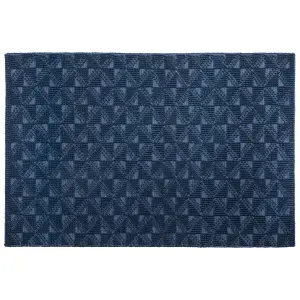 Wool Area Rug 160 x 230 cm Navy Blue SAVRAN