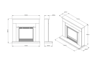 Be Modern Blakemere Stone Inset Electric Fire suite