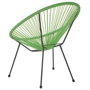 Set of 2 Garden Chairs ACAPULCO II PE Rattan Green