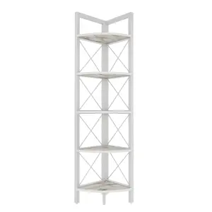 Decorotika Remo Corner Bookcase Shelving Unit