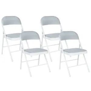 Set of 4 Chairs SPARKS Light Grey