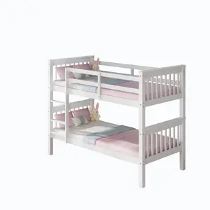 Oliver White Wooden Bunk Bed - Single