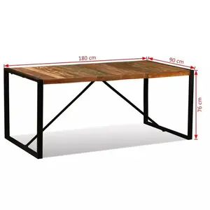 Maximus Dining Table Brown/Green / H76 x L180 x W90cm