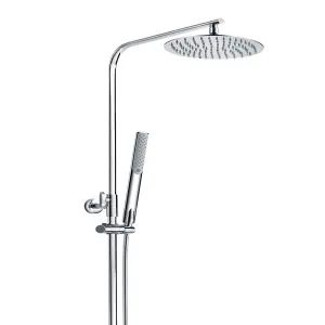 Jenner Chrome Thermostatic Shower Kit with Fixed Head & Handset