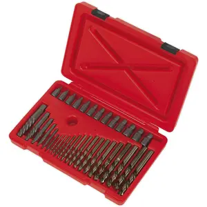 35 Piece Master Extractor Set - Screw Bolt & Nut Extraction - Storage Case