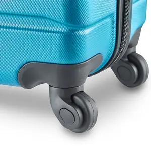 VonHaus Suitcase Set, Teal 3pc Wheeled Luggage, ABS Plastic Carry On or Check in Travel Case, Hard Shell with 4 Spinner Wheels