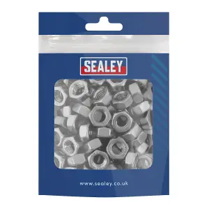 Sealey Stainless Steel Full Nut Din 934 M8 Size x 1.25 Pitch 100 Peces SS8