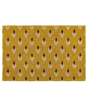 Ikat Ochre Coir Doormat 600X900mm