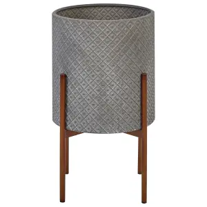 Elevated Plant Pot ALATUM Metal Grey