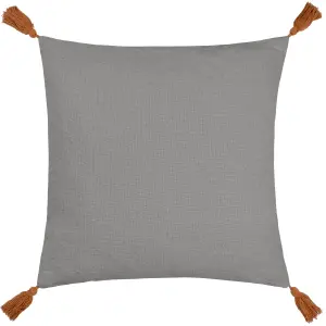 furn. Aquene Tufted Tasselled Polyester Filled Cushion