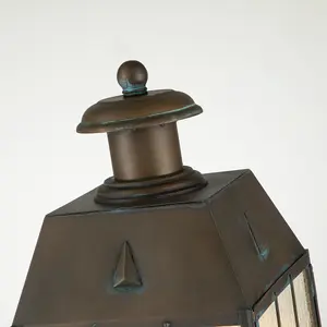 Luminosa Hinkley Nantucket Outdoor Pedestal Light Aged Brass, IP44