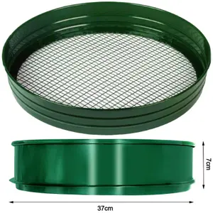 Metal Garden Mesh Riddle Sieve - Heavy Duty Sifter for Soil and Potting - 7mm 3/8 Inch Mesh