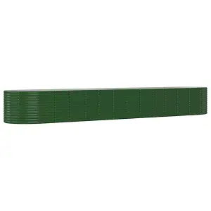 Berkfield Garden Planter Green 554x100x68 cm Powder-coated Steel