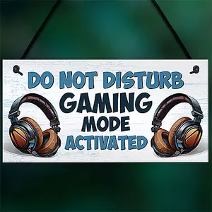 Red Ocean Gaming Sign For Boys Bedroom Do Not Disturb Gaming Bedroom Accessories Gift For Boys Gamer Gift Gaming Signs