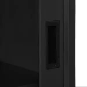 Berkfield Sliding Door Cabinet Anthracite 90x40x90 cm Steel