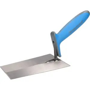 180 x 110mm Bucket Trowel Carbon Steel Soft-Grip Handle Cement Masonry Brickwork