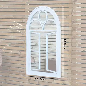 Woodside Acton Large Decorative Arched Outdoor Garden Mirror