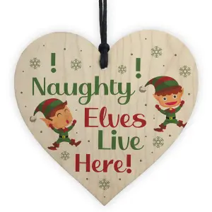 Funny Christmas Decoration ELF Sign Elf Accessories Daughter Son Xmas Gift