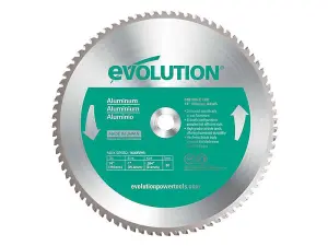 Evolution Aluminium Cutting Chop Saw Blade 355 x 25.4mm x 80T