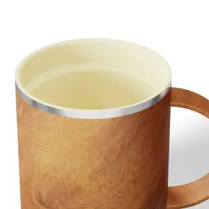 Ultimate Stainless Steel Ceramic Inner Coating Mug 400ml Baby Wood