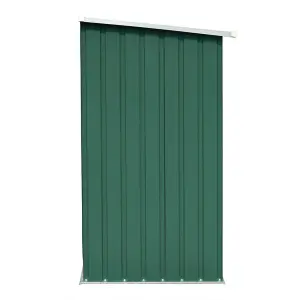 Garden Log Storage Shed Galvanised Steel 163x83x154 cm Green