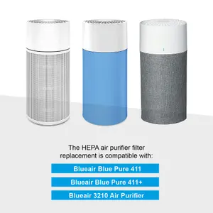 SPARES2GO Air Purifier Filter Kit compatible with Blueair Blue 3210 Pure 411 Joy S